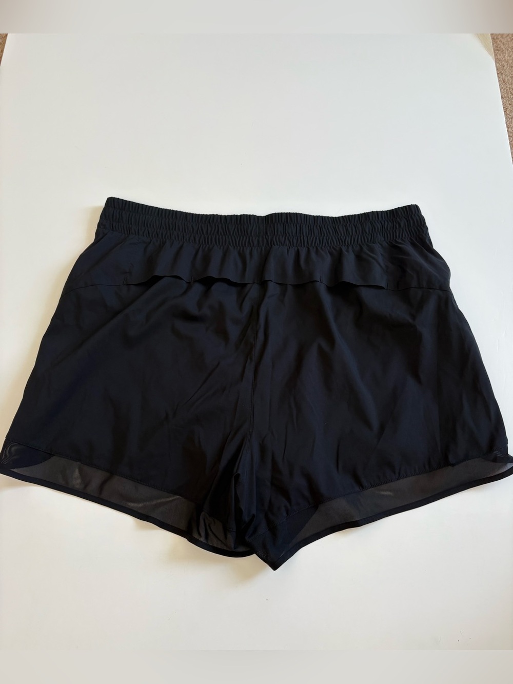 Athleta Mesh Racer Run Short Size 1x Black - Picture 2 of 10